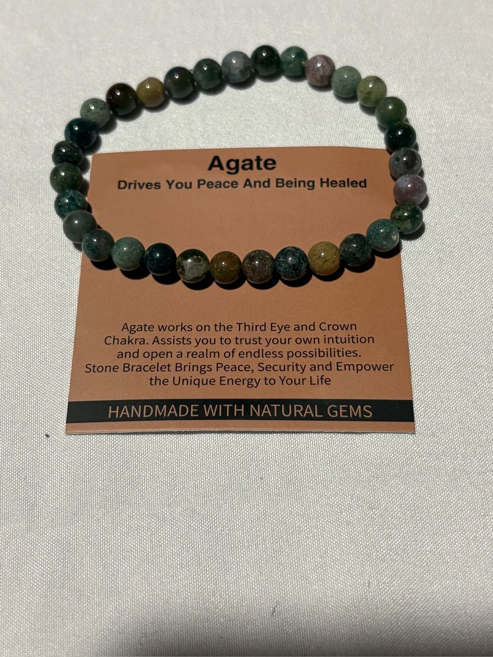 Natural Agate Gemstone Bracelet